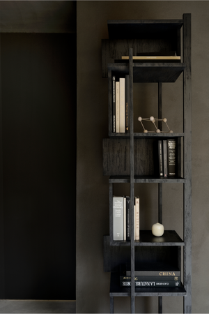 Black Teak Shelving Unit | Ethnicraft Abstract | OROA.COM
