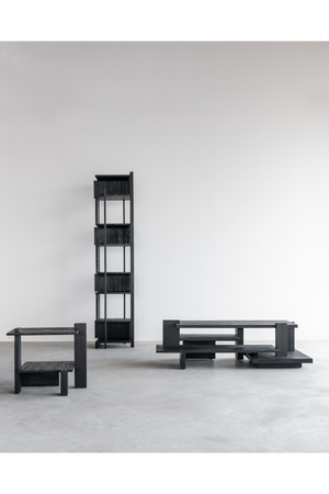 Black Teak Shelving Unit | Ethnicraft Abstract | OROA.COM