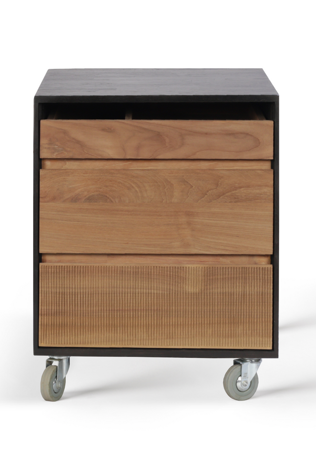Teak Wheeled Drawer Unit | Ethnicraft Oscar | Oroa.com