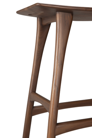 Varnished Teak Counter Stool | Ethnicraft Osso | Oroa.com