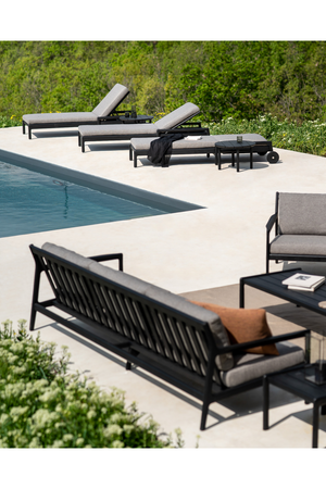 Black Teak 3+ Seater Outdoor Sofa | Ethnicraft Jack | Oroa.com