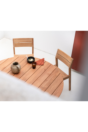 Solid Teak Outdoor Dining Table | Ethnicraft Circle | OROA.com