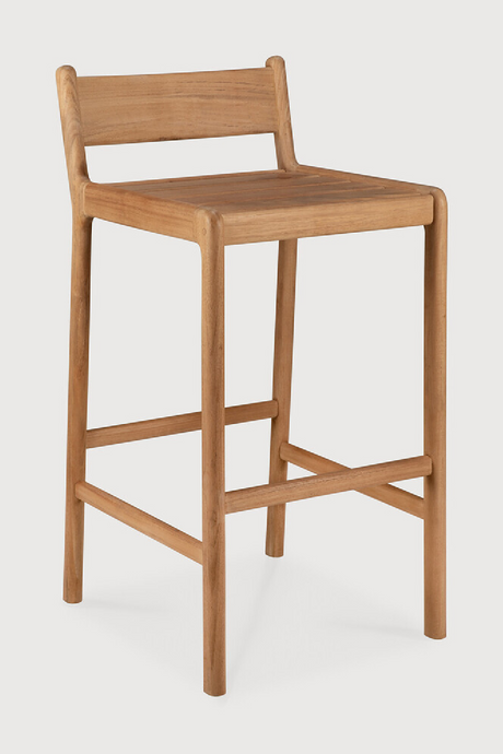 Natural Teak Outdoor Bar Stool | Ethnicraft Jack | Oroa.com