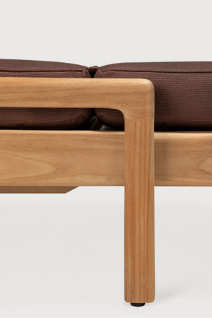 Teak Wheeled Adjustable Outdoor Lounger | Ethnicraft Jack | Oroa.com