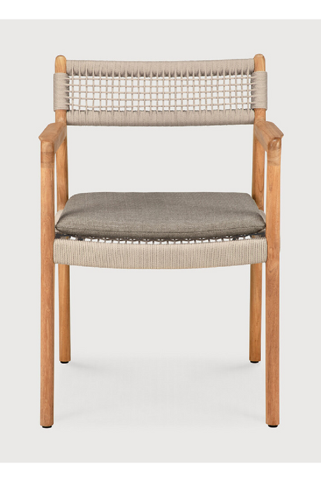 Beige Woven Outdoor Dining Chair | Ethnicraft Jack | Oroa.com