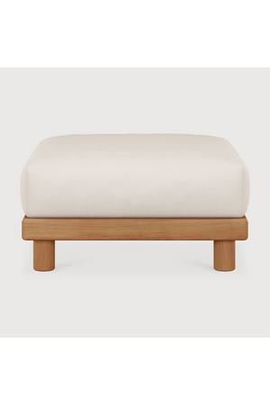 White Cushioned Outdoor Ottoman | Ethnicraft Monocle | Oroa.com