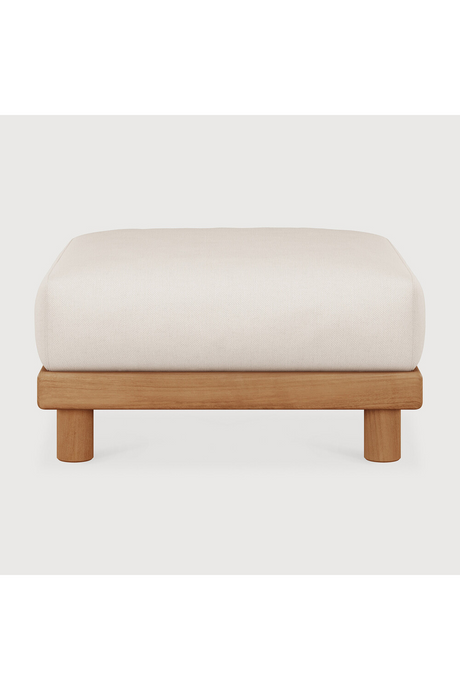 White Cushioned Outdoor Ottoman | Ethnicraft Monocle | Oroa.com