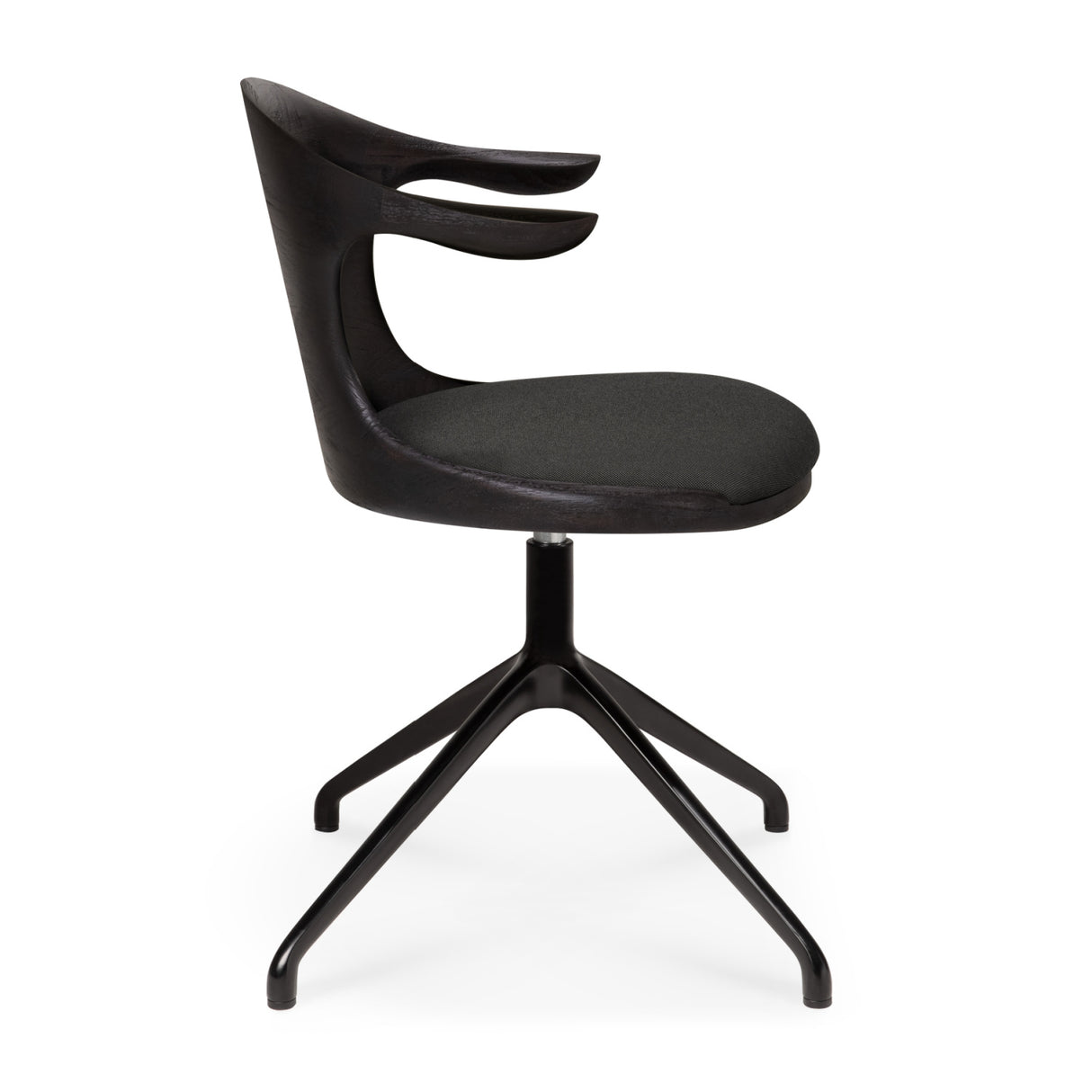   Modern European furniture - Varnished Teak Cushioned Office Chair - www.oroa.com | Oroa.com