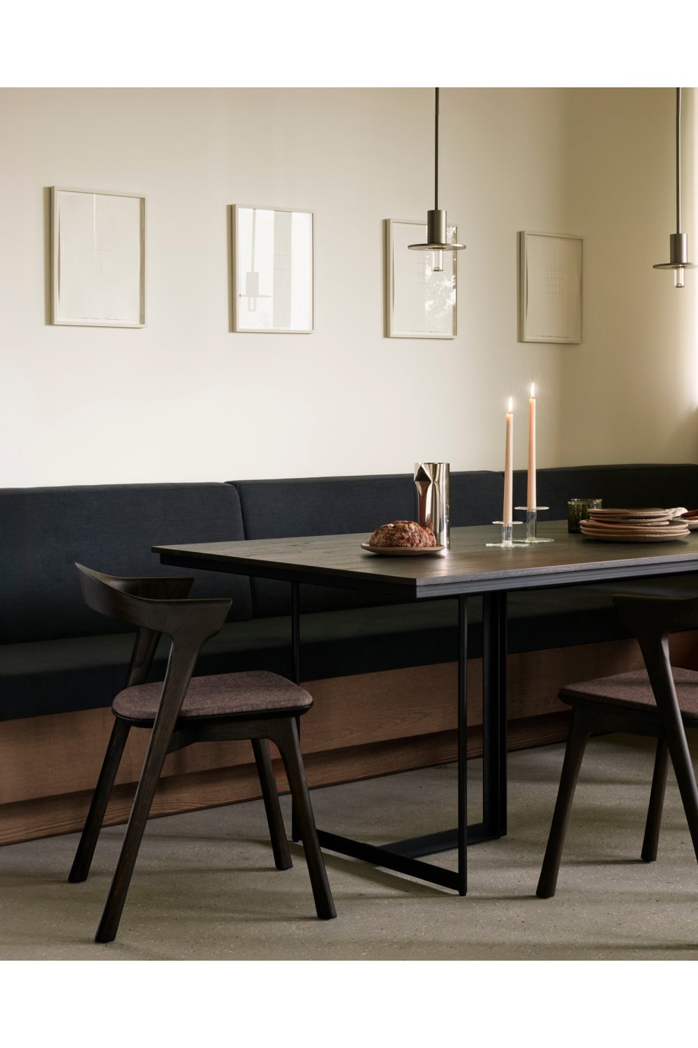 Dark Brown Teaek Dining Table | Ethnicraft Tacet  | Oroa.com