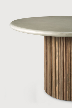 Round Concrete Outdoor Dining Table | Ethnicraft Roller Max | Oroa.com