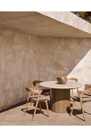 Round Concrete Outdoor Dining Table | Ethnicraft Roller Max | Oroa.com