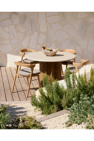 Round Concrete Outdoor Dining Table | Ethnicraft Roller Max | Oroa.com