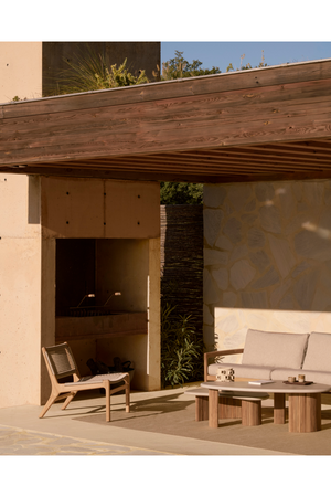 Teak Base Outdoor Coffee Table | Ethnicraft Boomerang | Oroa.com