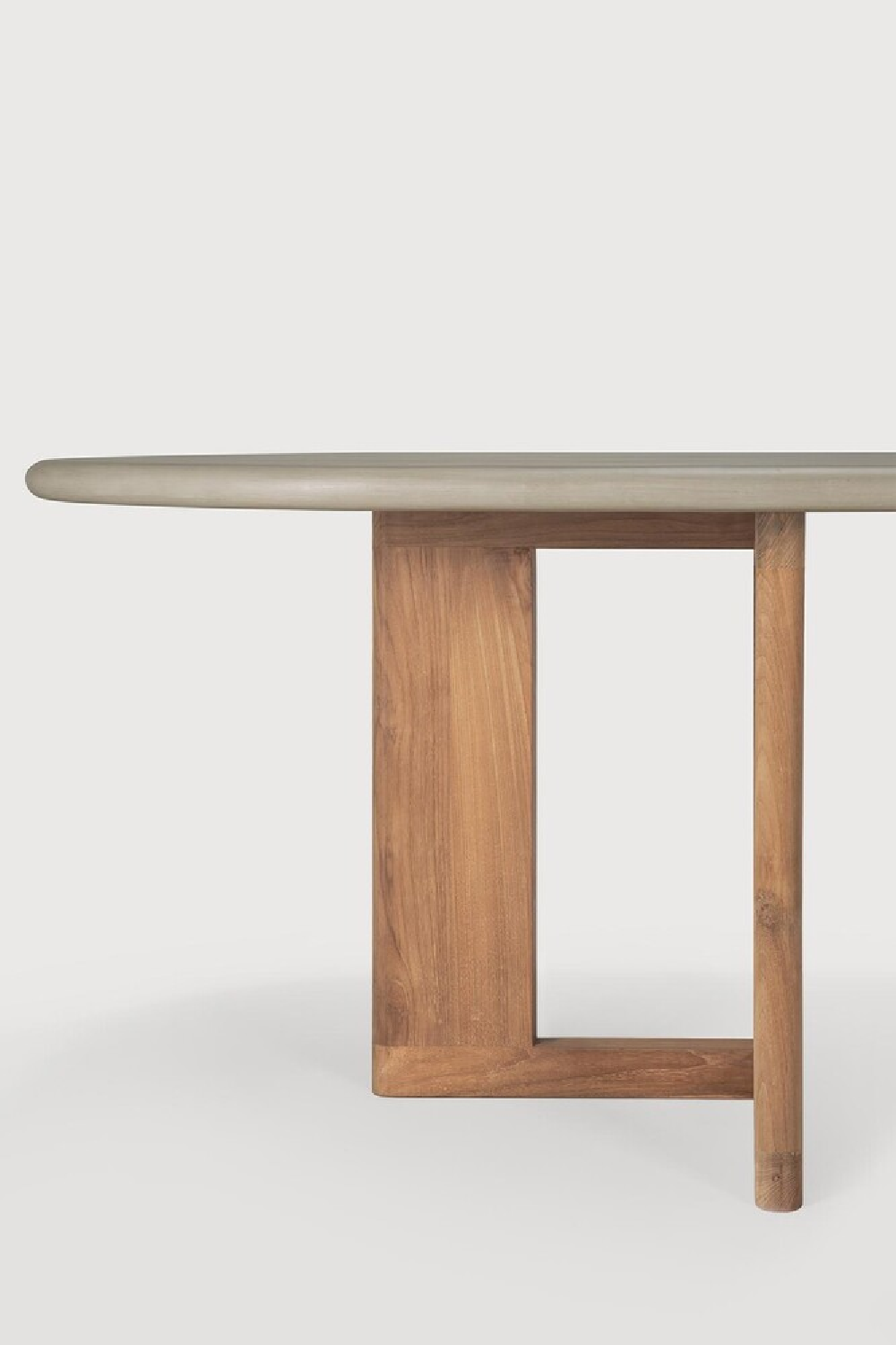 Concrete Oblong Outdoor Dining Table | Ethnicraft Trestle | Oroa.com