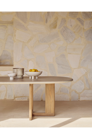 Concrete Oblong Outdoor Dining Table | Ethnicraft Trestle | Oroa.com