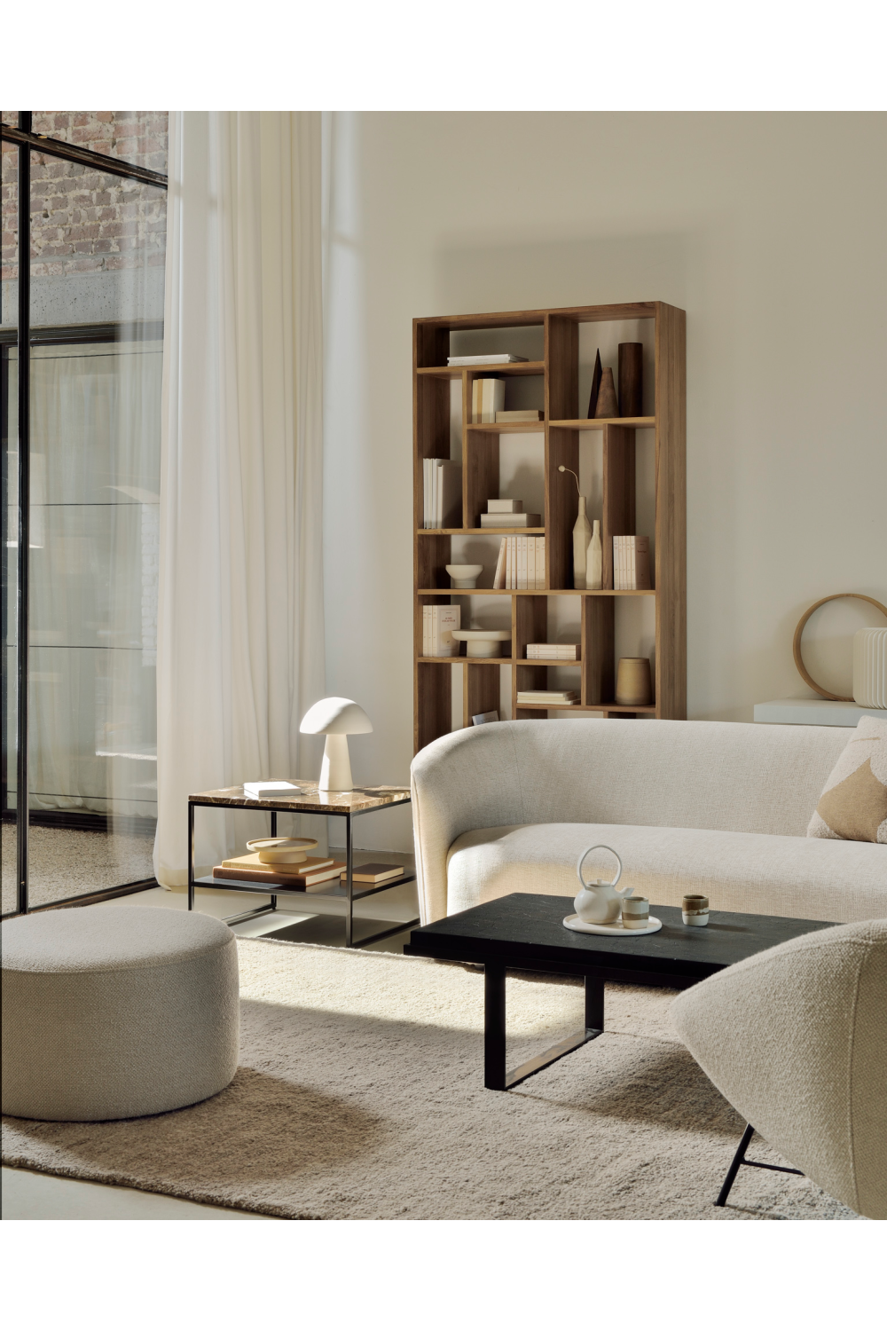 Multilevel Shelf Bookcase | Ethnicraft M | OROA.COM