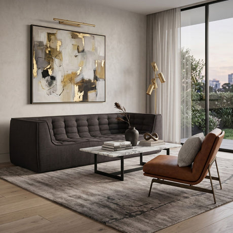  Modern or European furniture - Stitched Detail 3-Seater Sofa - www.oroa.com | Oroa.com