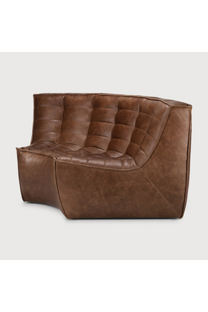 Brown Leather Modular Sofa | Ethnicraft N701 | Oroa.com