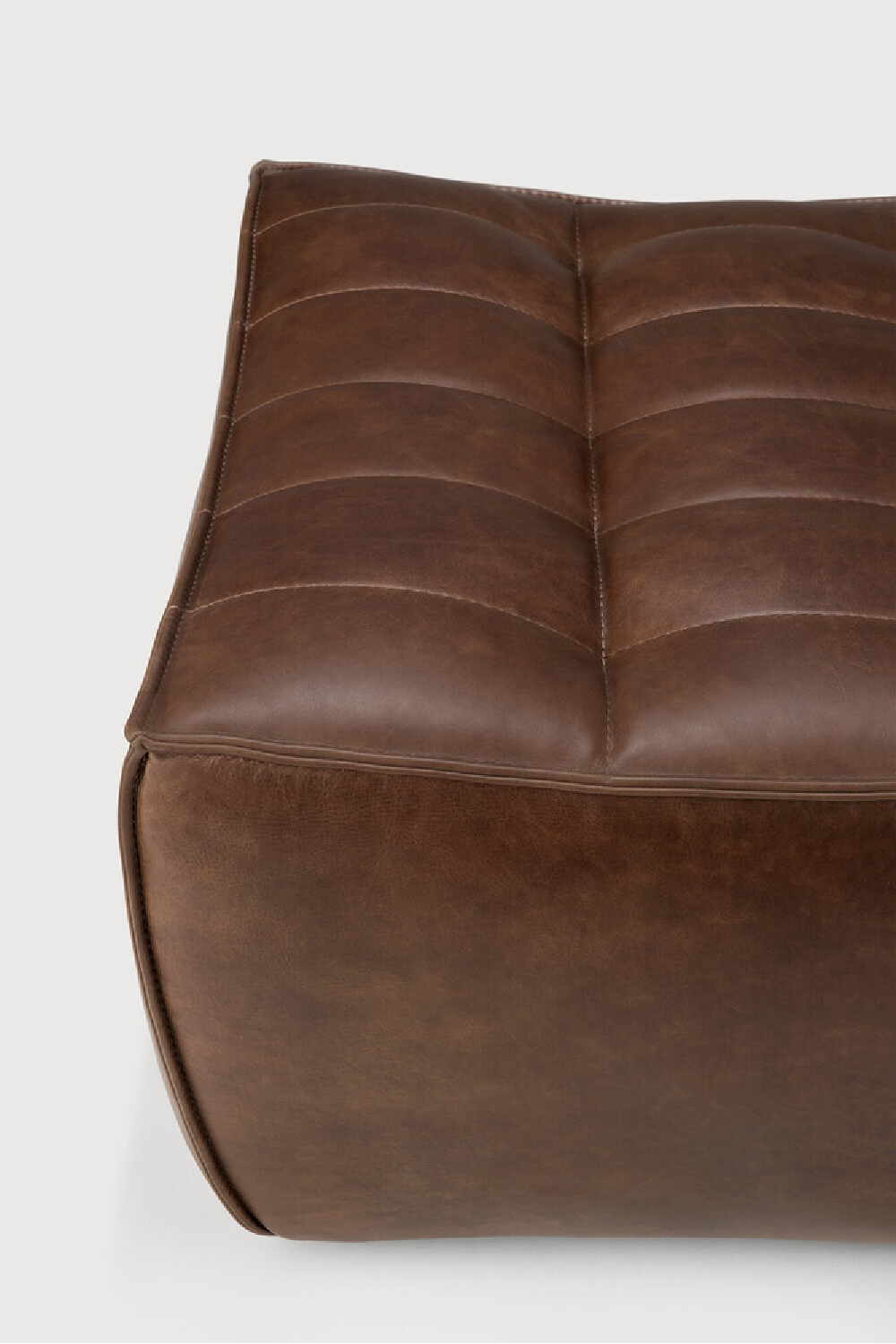 Brown Leather Modular Sofa | Ethnicraft N701 | Oroa.com