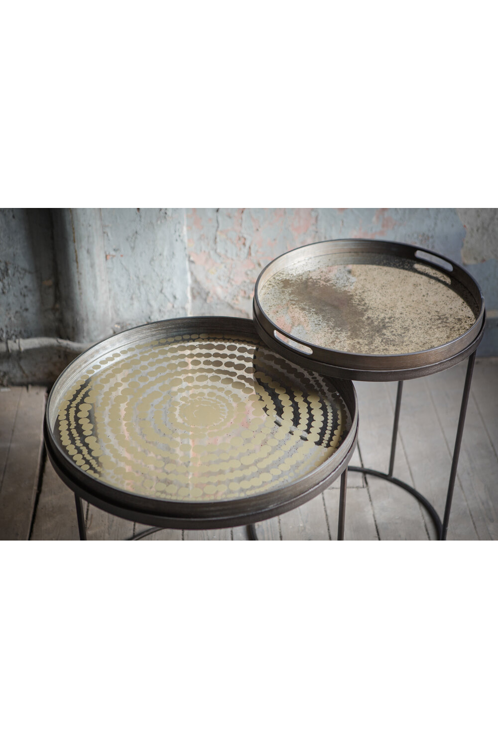Aged Mirror Round Tray | Ethnicraft | Oroa.com