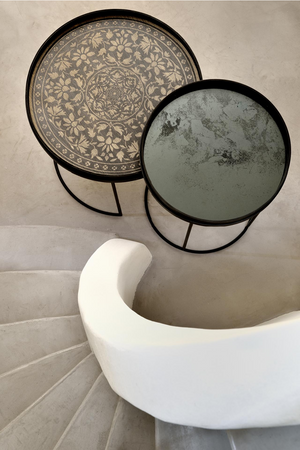 Aged Mirror Round Tray | Ethnicraft | Oroa.com
