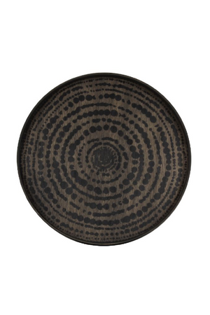 Tribal Print Round Wooden Tray | Ethnicraft Beads | Oroa.com