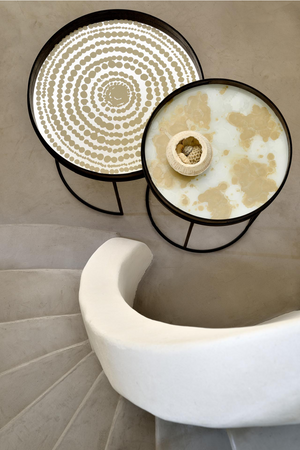 Printed Round Mirror Tray | Ethnicraft Beads | Oroa.com