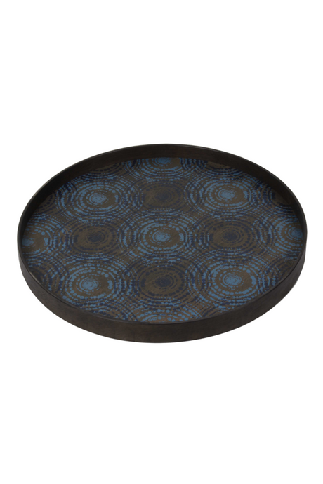   Tribal Print Round Wooden Tray | Oroa.com