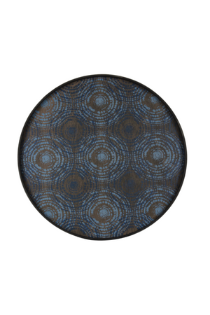 Tribal Print Round Wooden Tray | Ethnicraft Beads | Oroa.com