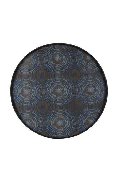   Tribal Print Round Wooden Tray | Oroa.com