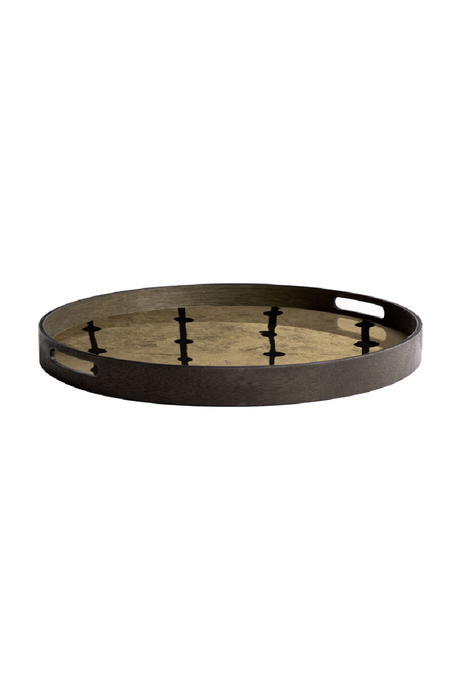 Round Gilded Glass Tray | Ethnicraft Dots | Oroa.com