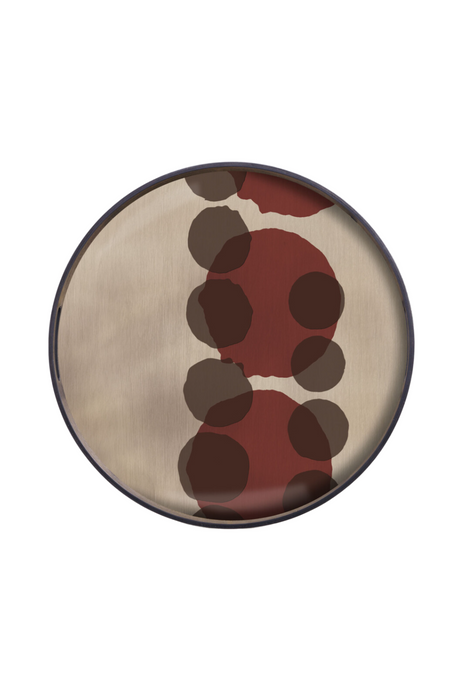 Hand-painted Glass Round Tray | Ethnicraft Dots | Oroa.com