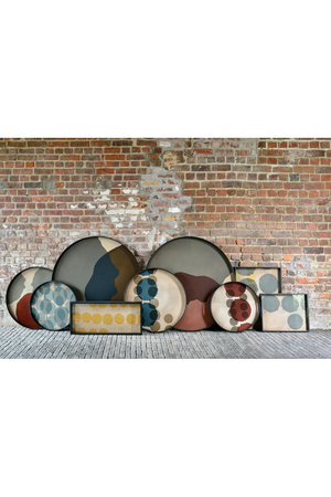 Hand-painted Glass Round Tray | Ethnicraft Dots | Oroa.com