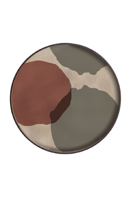 Round Glass Multicolored Tray | Ethnicraft Dots | Oroa.com