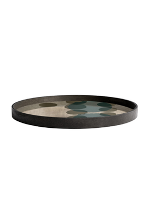 Hand-painted Glass Round Tray | Ethnicraft Dots | Oroa.com
