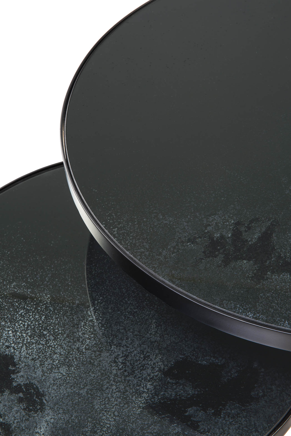 Round Nesting Side Table Set (2) | Ethnicraft Mirrored | OROA.com