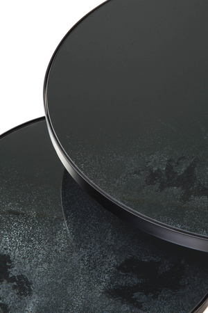 Round Nesting Side Table Set (2) | Ethnicraft Mirrored | OROA.com