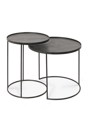 Round Tray Side Table Set (2) | Ethnicraft | OROA.com