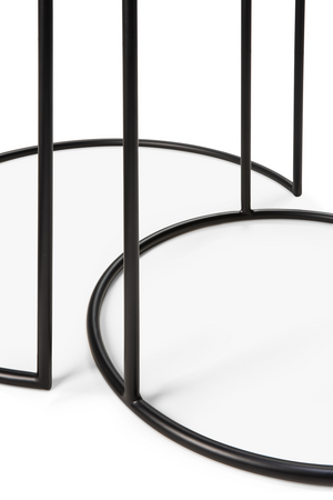 Round Nesting Side Table Set (2) | Ethnicraft Mirrored | OROA.com