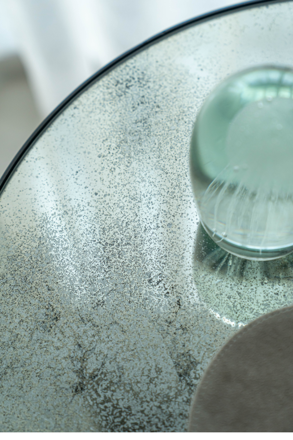 Round Nesting Side Table Set (2) | Ethnicraft Mirrored | OROA.com