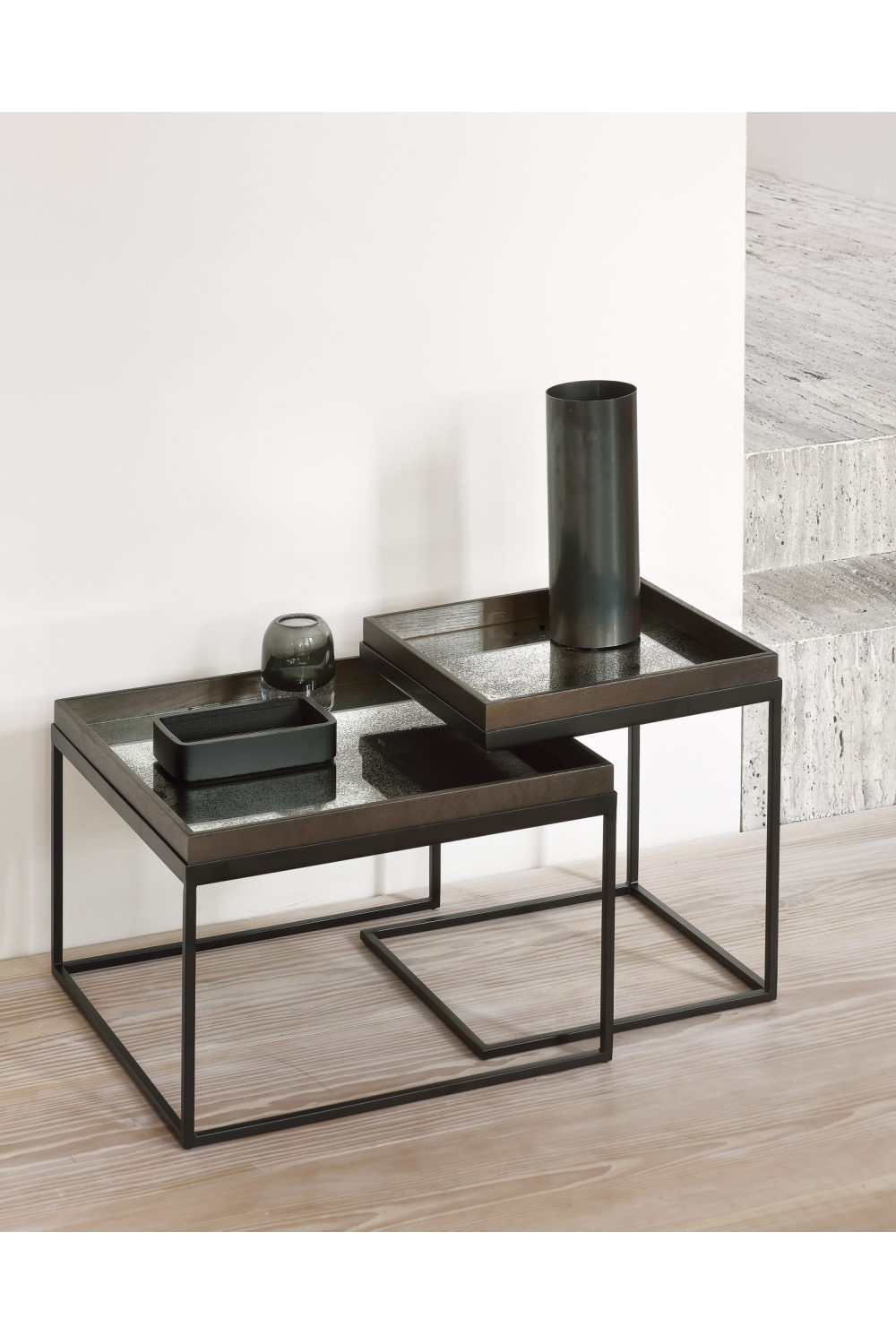 Black Nesting Coffee Tables (2) | Ethnicraft | OROA