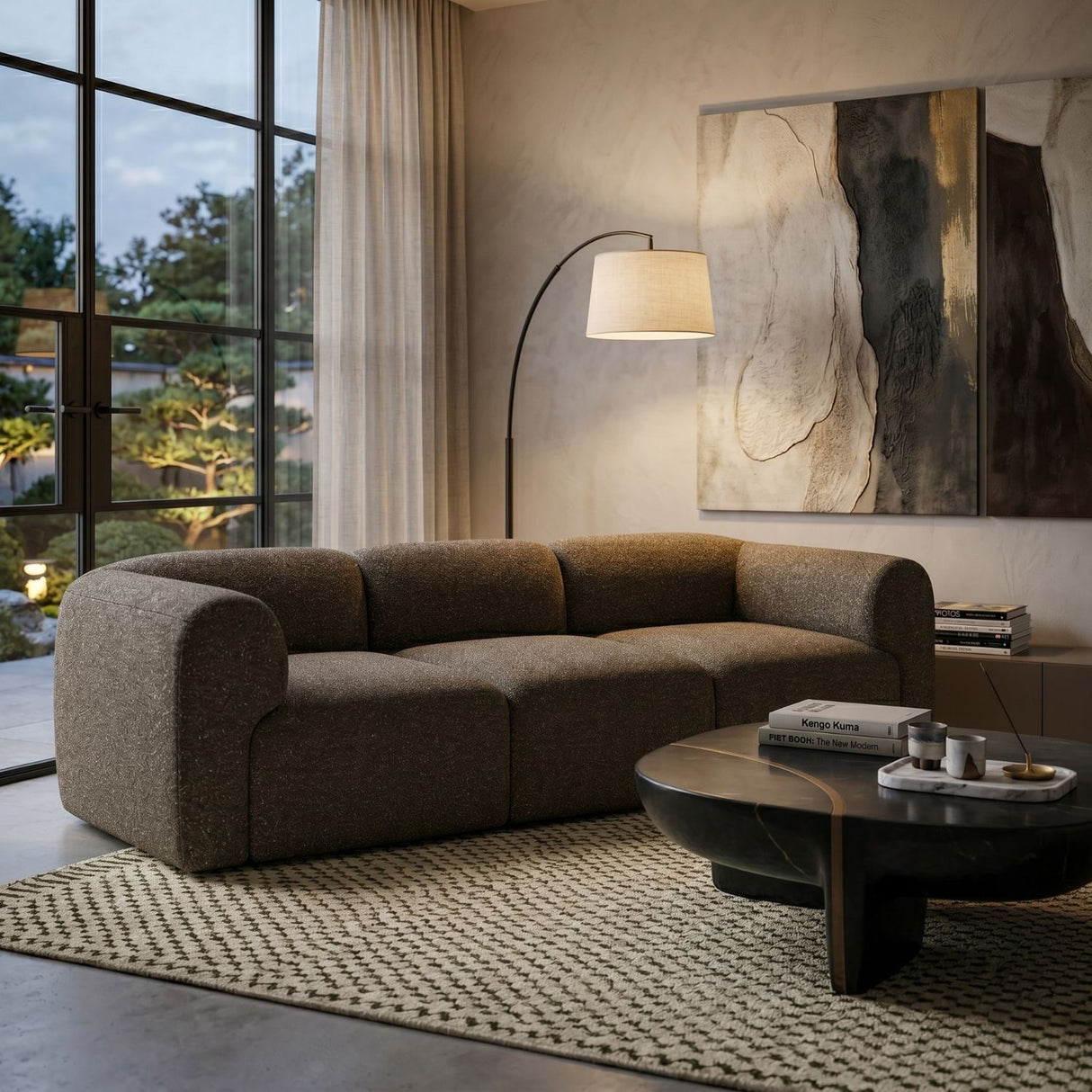   Brown Modular Sofa | Oroa.com