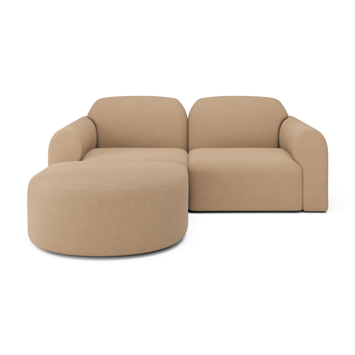   Modern European furniture - End Seater Sofa with Semi-Circle Footstool - www.oroa.com | Oroa.com