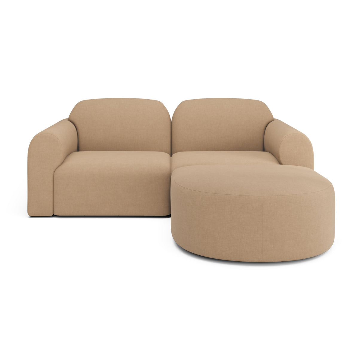   Modern European furniture - End Seater Sofa with Semi-Circle Footstool - www.oroa.com | Oroa.com
