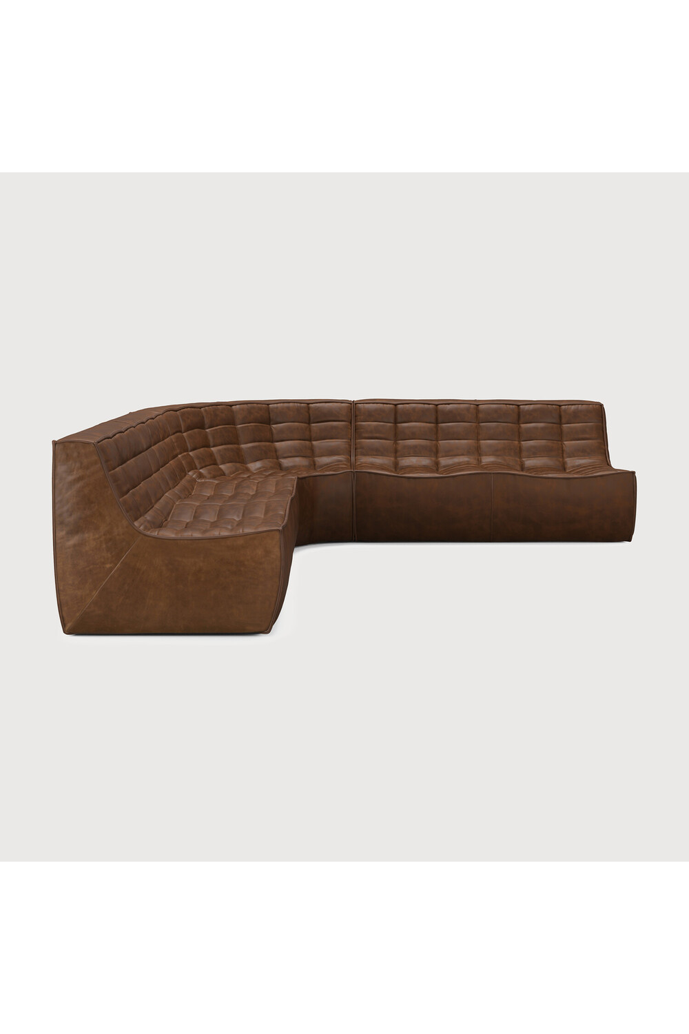 Dark Brown Leather Modular Sofa Set | Ethnicraft N701 | Oroa.com