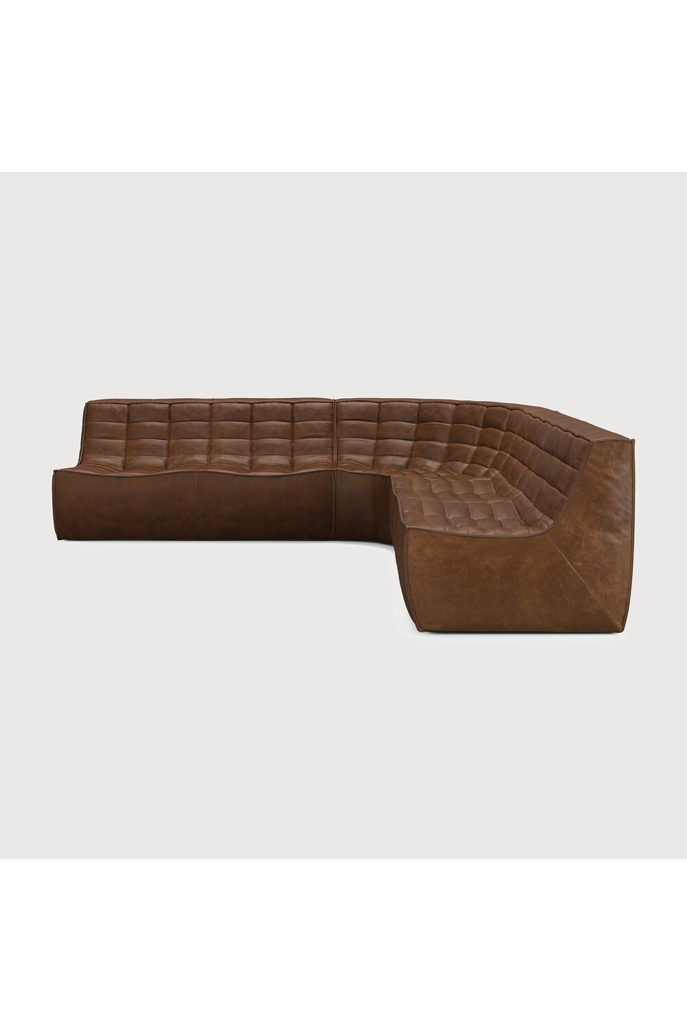 Dark Brown Leather Modular Sofa Set | Ethnicraft N701 | Oroa.com