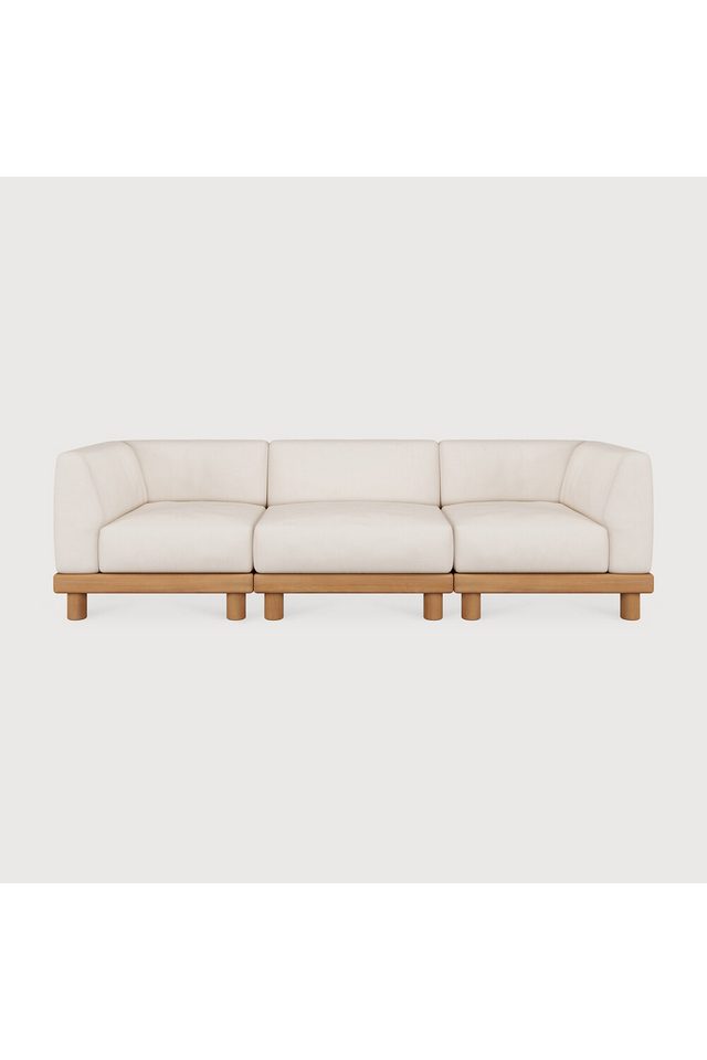 White 3-Seater Outdoor Modular Sofa | Ethnicraft Monocle | Oroa.com