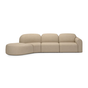   Modern European furniture - Curved Sofa with Semi-Circle Footstool - www.oroa.com | Oroa.com
