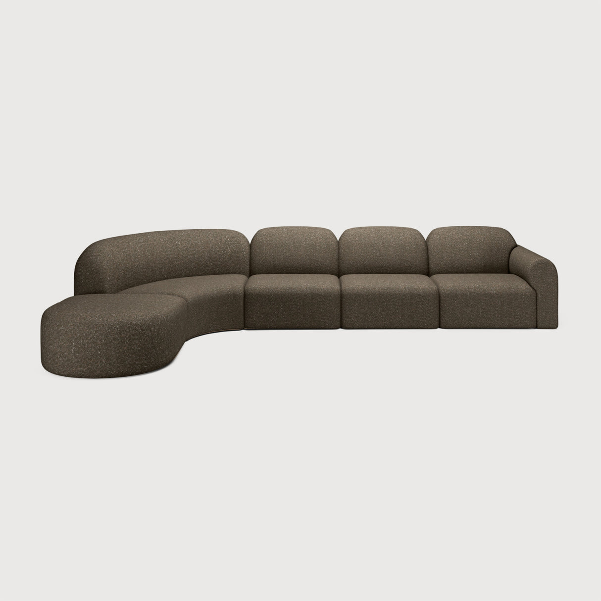   Modern European furniture - Modular Sofa Set with Semi-Circle Stool - www.oroa.com | Oroa.com