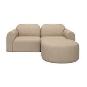   Modern European furniture - End Seater Sofa with Semi-Circle Footstool - www.oroa.com | Oroa.com